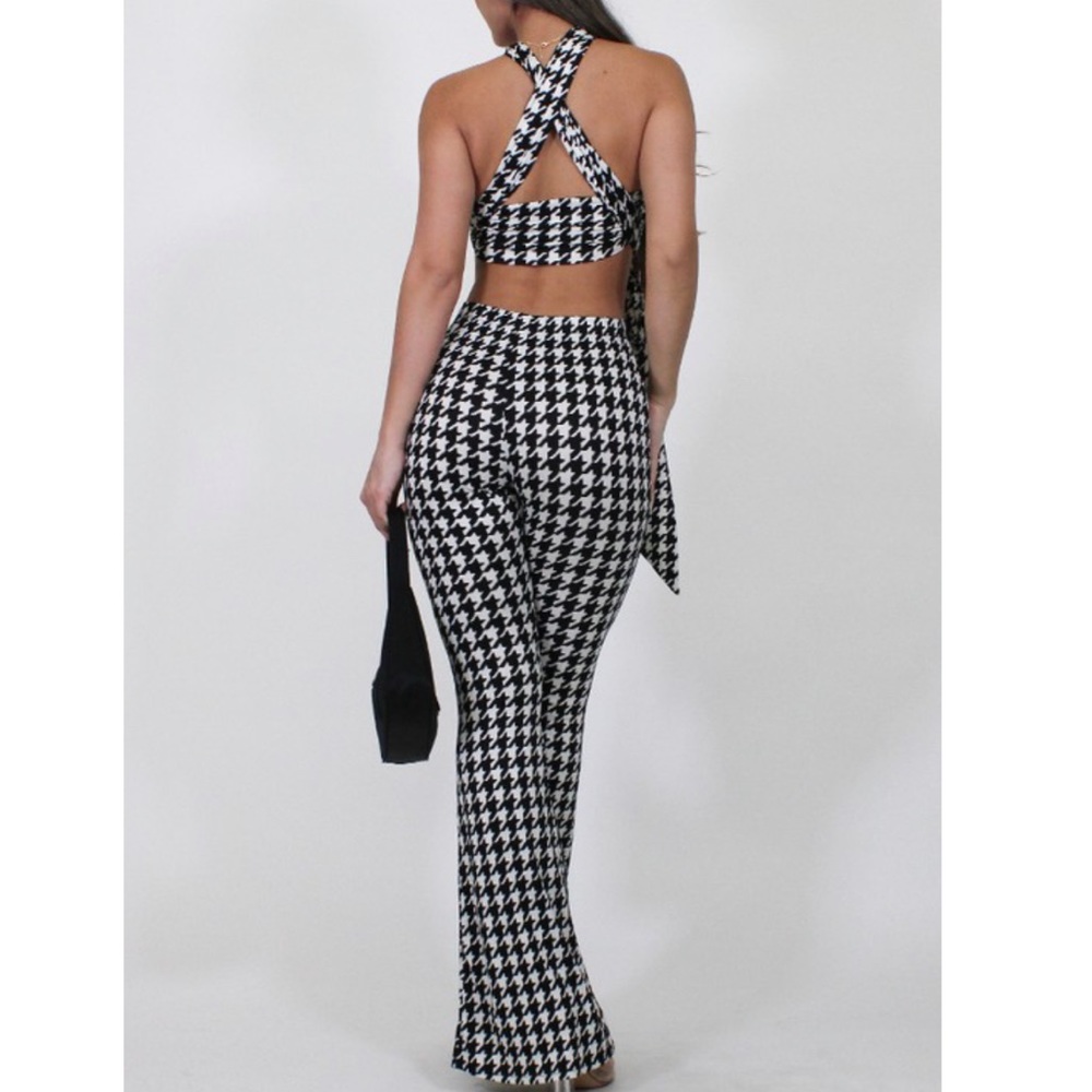 Magic wrap top and bell bottom pants set - Picture 4 of 10